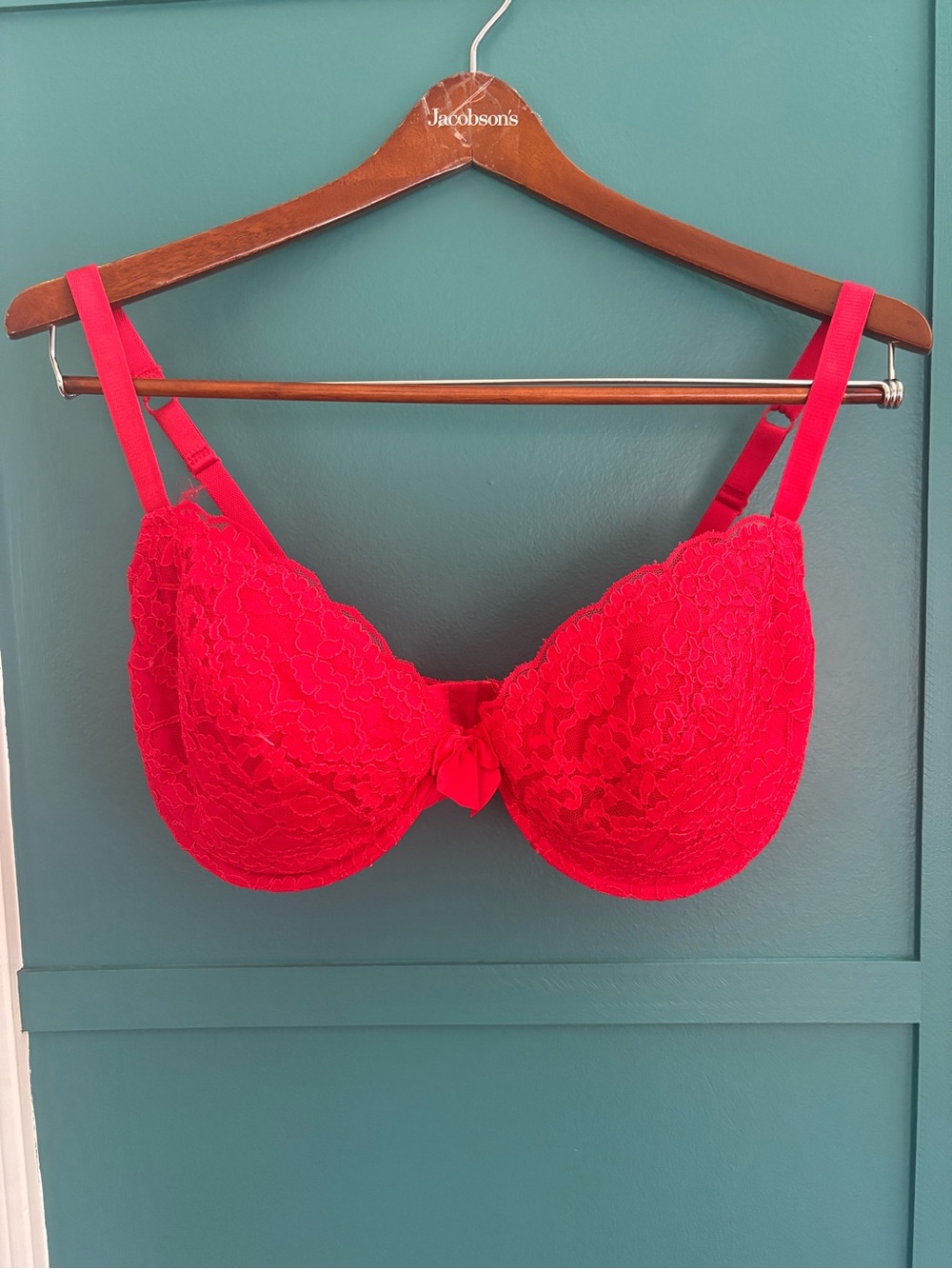 Lane Bryant Red Lace Underwire Bra Size 42D